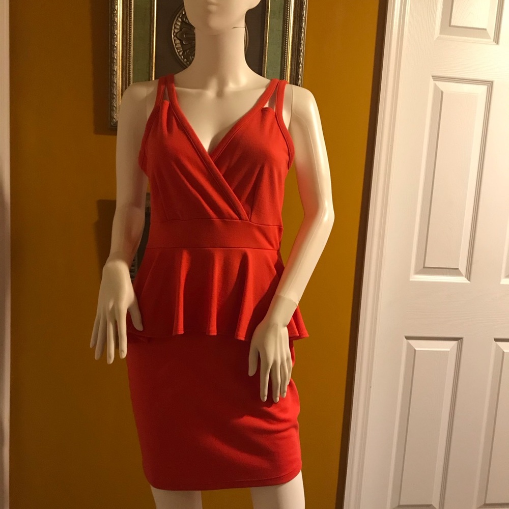 Orange mini dress